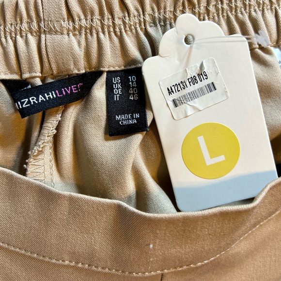 NWT Isaac Mizrahi Beige Crop Pants with Pockets / Size 10 - Picture 7 of 9
